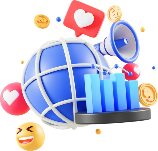 data growth 3d illustration
