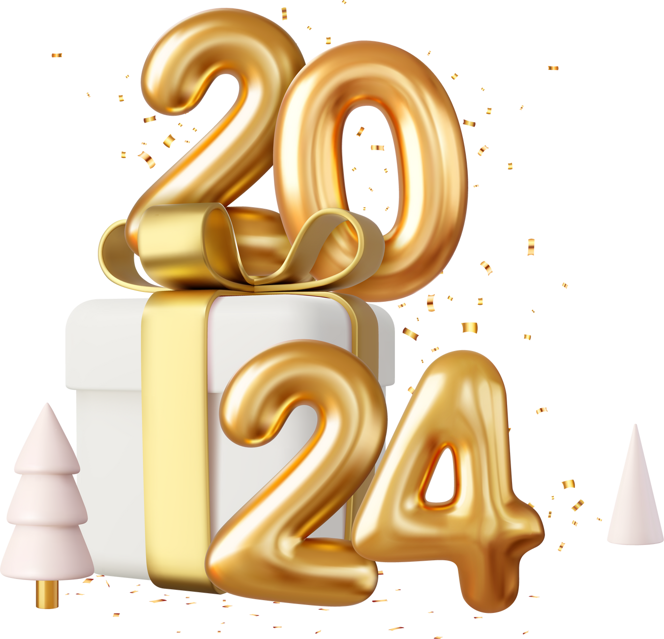 3d Happy New Year 2024